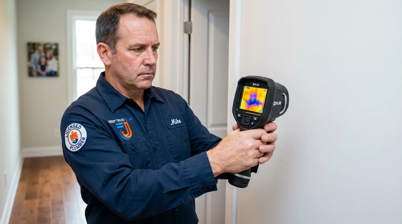 Thermal imaging leak detection by Johns Plumbing LLC in Black Mountain